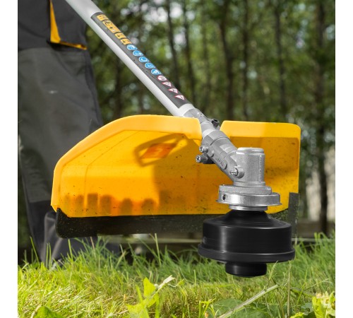 Триммер электрический TE-1220, 1200 Вт, 380 мм, катушка, диск, разборная штанга Denzel