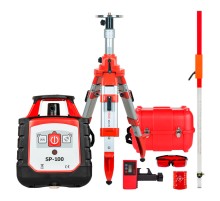 Комплект: ротационный нивелир RGK SP-100 + штатив RGK SH-170 рейка RGK LR-2