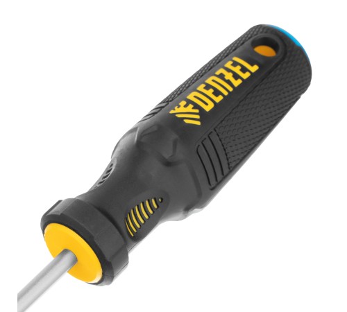 Отвертка SL5x100 мм, CrV, трехкомпонентная рукоятка Denzel