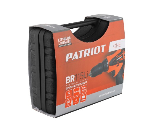 Дрель-шуруповерт аккумуляторная PATRIOT BR 115 Li Дрель-шуруповерт аккумуляторная PATRIOT BR 115 Li