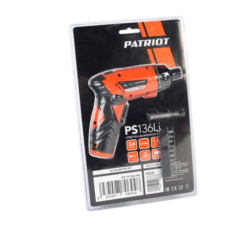 Отвертка аккумуляторная PATRIOT PS 136