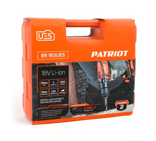 Дрель-шуруповерт аккумуляторная PATRIOT BR 183 UES