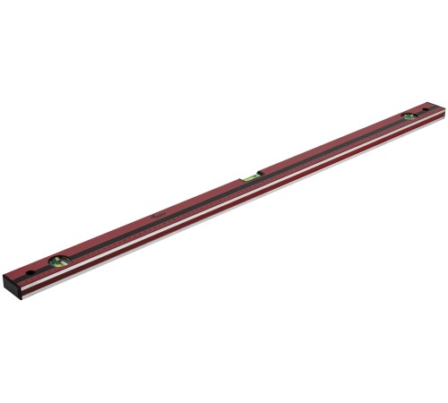 Уровень "Оптима", 3 глазка, красный корпус, фрезерованная рабочая грань, шкала 1000 мм КУРС