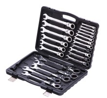 Набор ключей комбинированных, трещоточных шарнирных 13 шт. Matrix