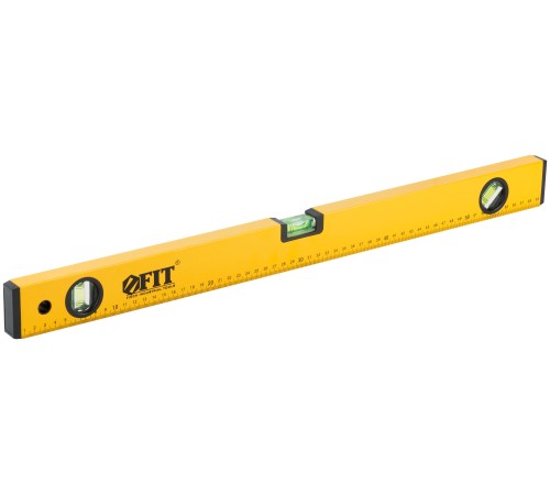 Уровень "Старт", 3 глазка, желтый корпус, фрезер. рабочая грань, магниты, шкала  600 мм FIT IT