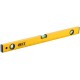 Уровень "Старт", 3 глазка, желтый корпус, фрезер. рабочая грань, магниты, шкала  600 мм FIT IT