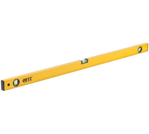 Уровень "Старт", 3 глазка, желтый корпус, фрезер. рабочая грань, магниты, шкала 1000 мм FIT IT