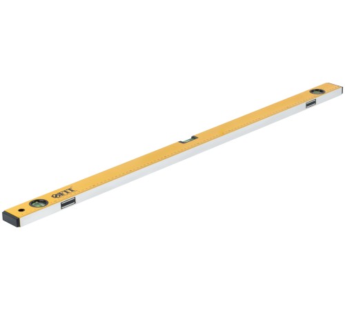 Уровень "Старт", 3 глазка, желтый корпус, фрезер. рабочая грань, магниты, шкала 1000 мм FIT IT