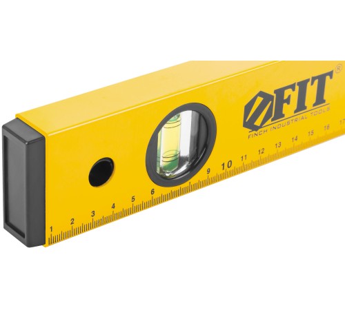 Уровень "Стайл", 3 глазка, желтый усиленный корпус, фрезер. рабочая грань, шкала, Профи  400 мм FIT HQ