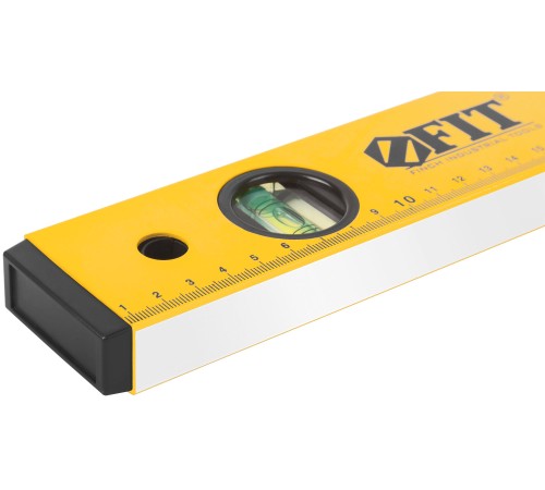 Уровень "Стайл", 3 глазка, желтый усиленный корпус, фрезер. рабочая грань, шкала, Профи  400 мм FIT HQ