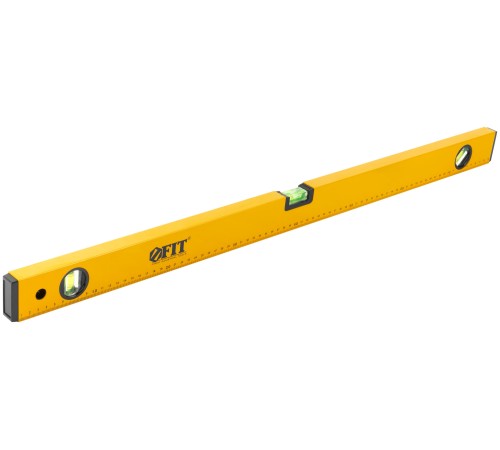 Уровень "Стайл", 3 глазка, желтый усиленный корпус, фрезер. рабочая грань, шкала, Профи  800 мм FIT HQ