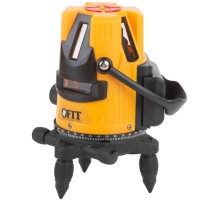 Уровень лазерный самоуспокаивающийся, зеленые лучи, горизонталь + 4 вертикали, диапазон 20 м, Li-Ion аккум., 2 уровня яркости, без треноги, коробк