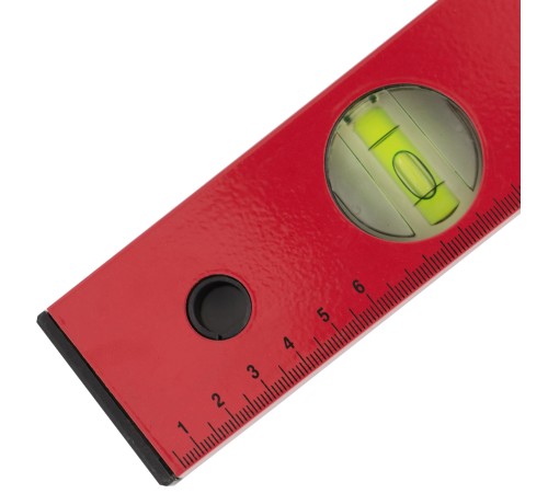 Уровень алюминиевый, 1800 мм, 3 глазка, красный, линейка// MTX