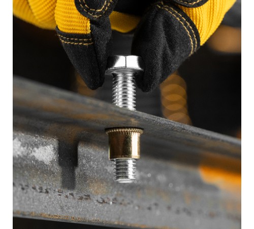 Заклепки резьбовые, стальные, оцинкованные, М10, пластиковый кейс, 35 шт. Denzel