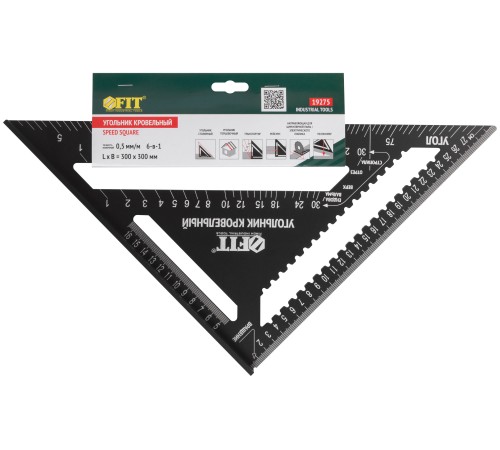 Угольник кровельный цельнометаллический Профи 300х300 мм FIT IT Угольник кровельный цельнометаллический Профи 300х300 мм FIT IT