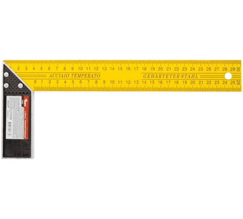 Угольник столярный желтый 300 мм КУРС Угольник столярный желтый 300 мм КУРС