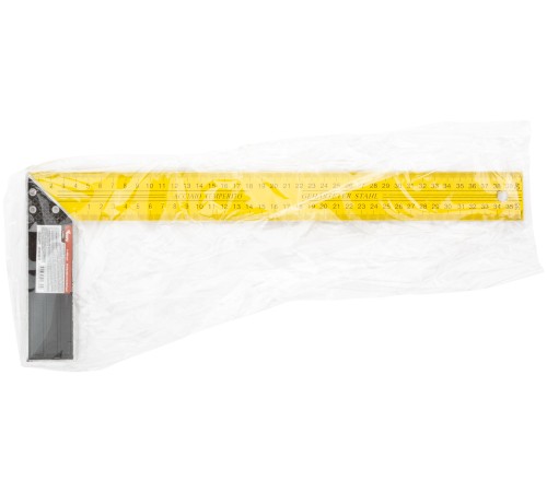 Угольник столярный желтый 400 мм КУРС Угольник столярный желтый 400 мм КУРС