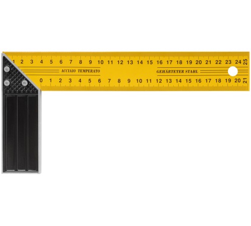 Угольник столярный желтый усиленный 250 мм FIT IT Угольник столярный желтый усиленный 250 мм FIT IT