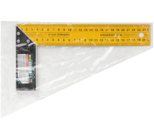 Угольник столярный желтый усиленный 250 мм FIT IT Угольник столярный желтый усиленный 250 мм FIT IT