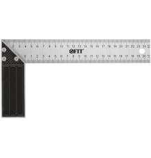 Угольник столярный, рифленая шкала, алюминиевое основание 250 мм FIT IT Угольник столярный, рифленая шкала, алюминиевое основание 250 мм FIT IT