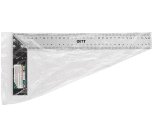 Угольник столярный, рифленая шкала, алюминиевое основание 350 мм FIT IT Угольник столярный, рифленая шкала, алюминиевое основание 350 мм FIT IT