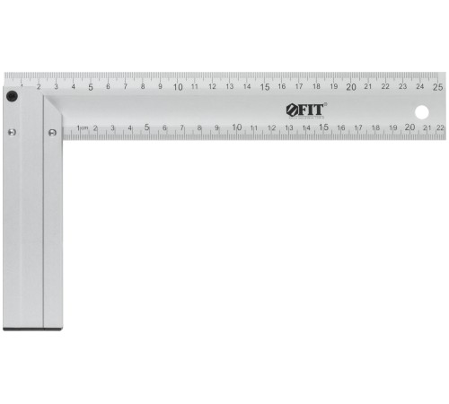 Угольник столярный литой алюминиевый Профи 250 мм FIT IT Угольник столярный литой алюминиевый Профи 250 мм FIT IT