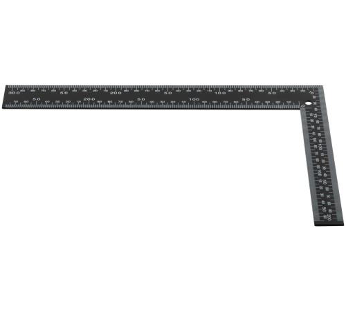 Угольник столярный цельнометаллический, крашеная шкала 200 х 300 мм FIT IT Угольник столярный цельнометаллический, крашеная шкала 200 х 300 мм FIT IT