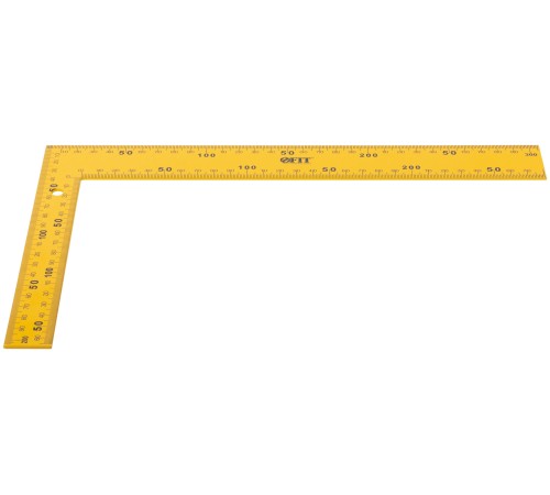 Угольник столярный цельнометаллический желтый, крашеная шкала 200 х 300 мм FIT IT Угольник столярный цельнометаллический желтый, крашеная шкала 200 х 300 мм FIT IT