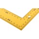 Угольник столярный цельнометаллический желтый, крашеная шкала 200 х 300 мм FIT IT