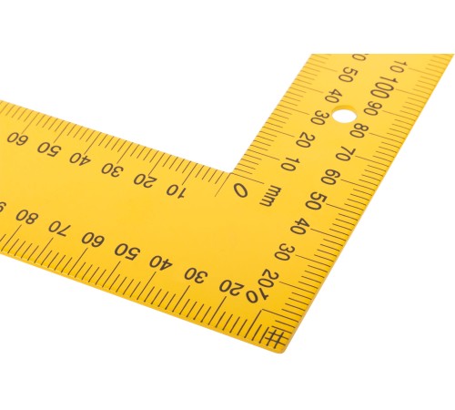 Угольник столярный цельнометаллический желтый, крашеная шкала 400 x 600 мм FIT IT Угольник столярный цельнометаллический желтый, крашеная шкала 400 x 600 мм FIT IT