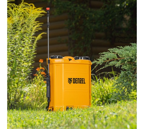 Опрыскиватель ранцевый аккумуляторный D-16LA, 16 л, щелочной акк., 12 В, 8 Ач// Denzel