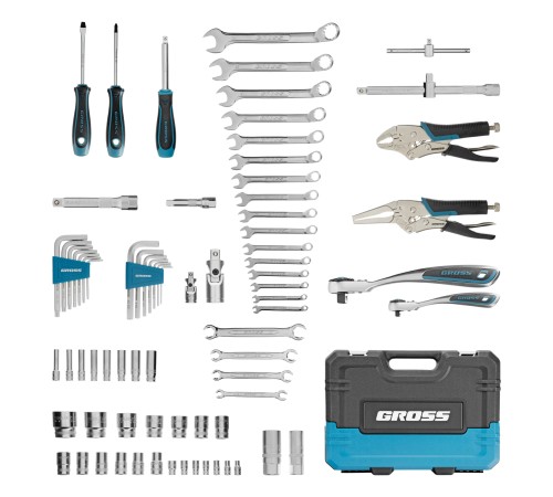 Набор инструментов 78 предметов , 120 зубьев, CrV, 1/4