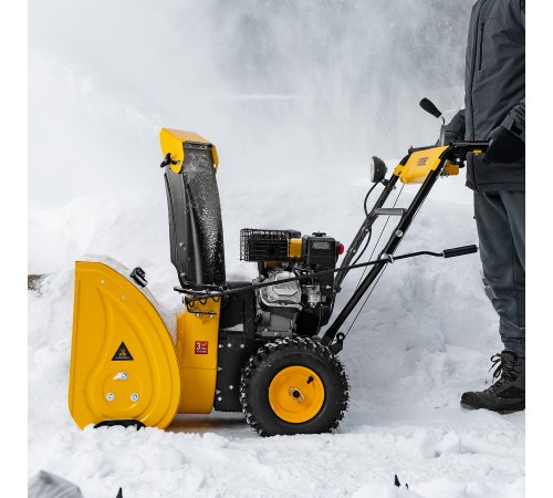 Бензиновая снегоуборочная машина SBM 610, 212 cc, ручной старт, фара Denzel Бензиновая снегоуборочная машина SBM 610, 212 cc, ручной старт, фара Denzel