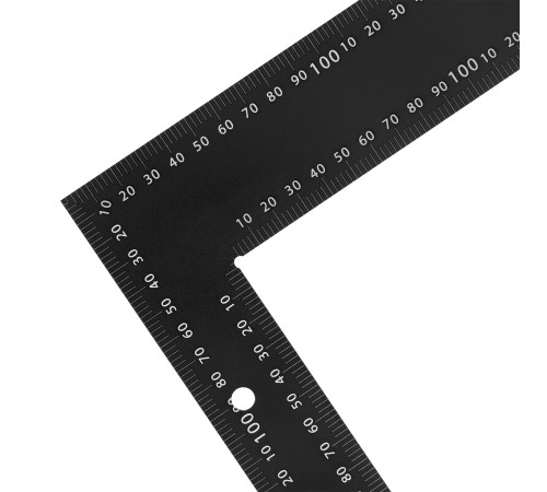 Угольник, 400 х 600 мм, алюминиевый, лазерная гравировка Denzel