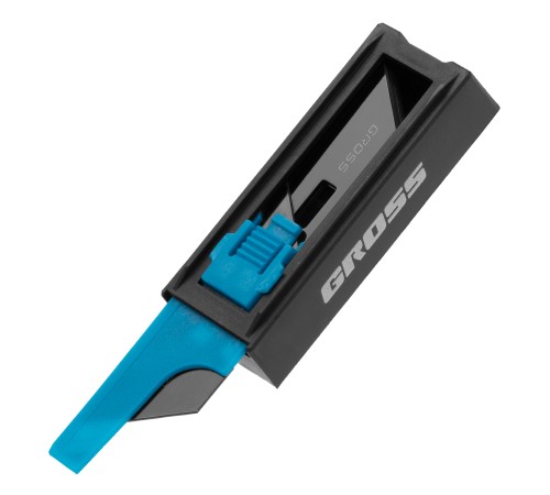 Лезвия, 19 мм, SK2 Black, трапециевидные, выдвижной пластиковый пенал, 10 шт. Gross