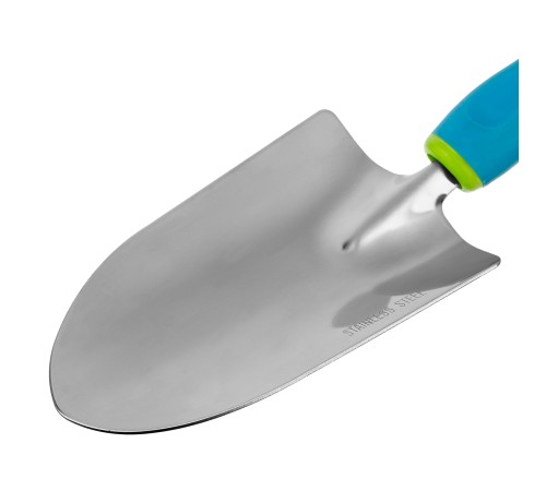 Совок посадочный широкий, 90 х 320 мм, нержавеющая сталь, двухкомпонентная рукоятка, Premium Plus, Palisad