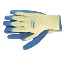 Перчатки трикотажные, полиэфирные, латексное рельефное покрытие, XL Сибртех