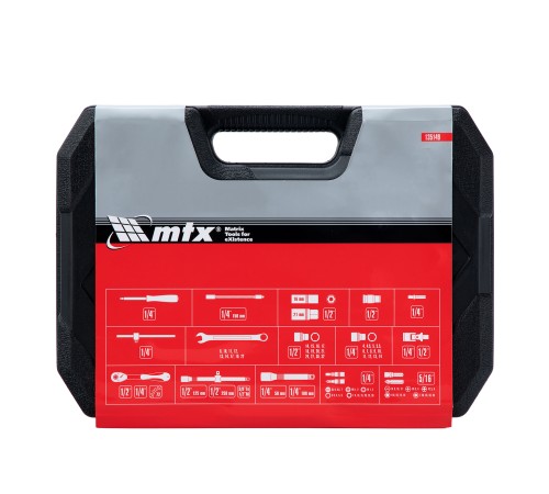 Набор инструментов 82 предмета, CrV, 1/2", 1/4" MTX