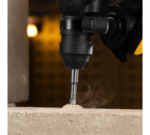 Бур по бетону, цельная крестовая пластина, 8x115 мм, SDS PLUS Denzel