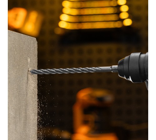 Бур по бетону, цельная крестовая пластина, 8x215 мм, SDS PLUS Denzel