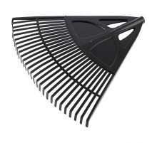 Грабли веерные пластиковые, 620 мм, 27 плоских зубьев, без черенка, Сибртех