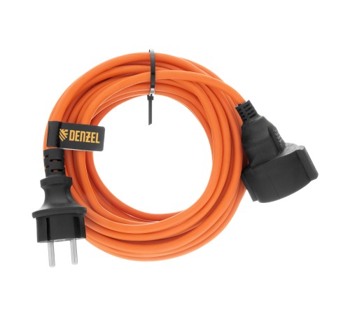 Удлинитель-шнур силовой Garden Series, б/з, ПВС, 10м, 1 розетка, 2 x 1,5 мм, Denzel