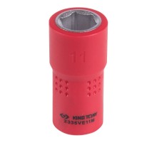 Головка торцевая диэлектрическая шестигранная 1/4", 11 мм KING TONY 2335VE11M Головка торцевая диэлектрическая шестигранная 1/4", 11 мм KING TONY 2335VE11M