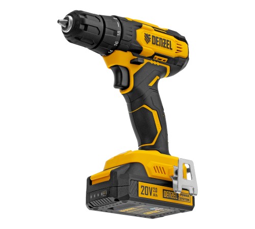Дрель-шуруповерт аккумуляторная CDQ-20, Li-Ion, 20 В// Denzel
