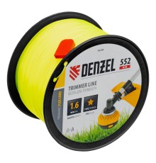 Леска для триммера звезда, 1,6мм х 552м, на DIN катушке FLEX CORD,  Denzel