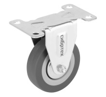 Колесо неповоротное D 75 мм, крепление  платформенное Сибртех