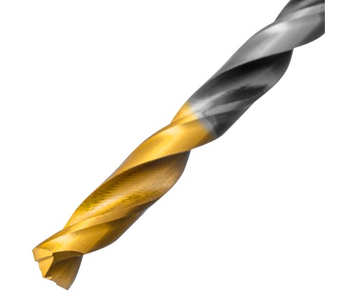 Сверло спиральное по металлу 5,5 x 93мм, Р6М5, Golden Tip, многогранная заточка Denzel
