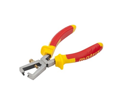 Клещи для снятия изоляции Insulated, 160 мм, двухкомпонентные рукоятки Matrix Professional Клещи для снятия изоляции Insulated, 160 мм, двухкомпонентные рукоятки Matrix Professional