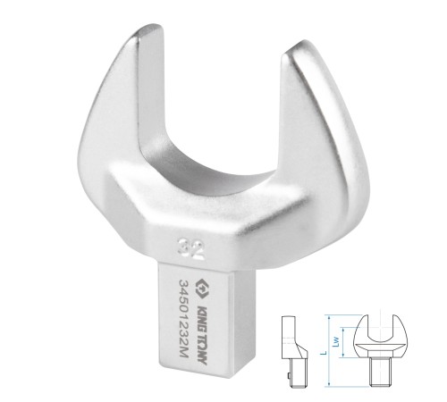 Насадка рожковая серии "FIT", 32 мм, 14х18 мм KING TONY 34501232M