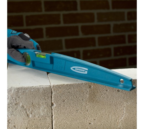 Уровень литой, 500 мм, 2 глазка Gross